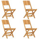 Chaises de jardin pliantes 4 pcs 47x61x90 cm bois massif teck 