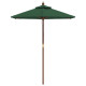 Parasol de jardin avec mât en bois 196 x 231 cm vert helloshop26 02_0008367 