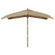 Parasol de jardin avec mât en bois 300 x 300 x 273 cm - Couleur au choix Taupe