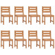 Chaises de jardin 8 pcs bois de teck solide 
