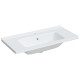 Évier salle de bain blanc 100x48x19,5cm rectangulaire céramique 