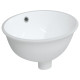 Évier de salle de bain blanc 33x29x16,5 cm ovale céramique 