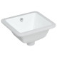 Évier salle de bain blanc 30,5x27x14 cm rectangulaire céramique 