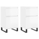 Buffets 2 pcs blanc brillant 40x35x70 cm bois d'ingénierie 