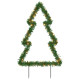  Décoration lumineuse arbre de Noël avec piquets 80 LED 60 cm 
