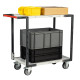 Servante FLATPACK™ 2 plateaux mélaminé 850 x 500 mm roues TPE 250 kg - 884721122 