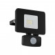 Applique led à capteur d'extérieur faedo 3 10w 11x5x13,5 cm noir 