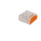 100 connecteurs wago 3 entrées (orange) 