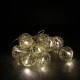 Guirlande lumineuse sphère filaire en métal 10 leds - Couleur au choix 