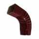 Coude frontal 75° pour gouttière aluminium 60 x 80 mm coloris au choix Rouge-Bordeaux