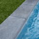 Margelle de piscine pierre naturelle egypte grise 60x30x5cm bord droit 