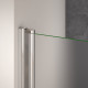 Porte de douche pivotante 2 volets en verre sablé - Dimensions au choix 