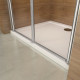 Porte de douche pivotante verre anticalcaire installation en niche - ouverture vers l'intérieur ou l'extérieur - Dimensions au choix 
