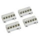 lot de 4 borniers de Phase Gris pour Coffret Electrrique Fix-O-Rail Unibis 