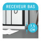 Cabine de douche 110x80x215cm - receveur bas - fonds gris profilés noir mat - foggy low 