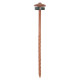 Pointe tête cloche torsadée 3.5x75mm BWK galva laque rouge brique - boite de 100 - 1000002642 