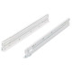 Paire de coulisses à galets sortie totale FR6142 HETTICH - Blanc - Charge 50 Kg - L.500 mm - 41643 