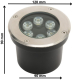 Spot led encastrable étanche 6w 600lm 4000k ip67 