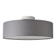 Plafonnier lampe de plafond stylée moderne 3 douille e27 plastique textile organza diamètre de 45 cm gris blanc  