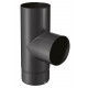 Isotip té 90° + tampon pour tuyau email 0,7 mm - 125 - noir 
