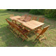 Ensemble de jardin en teck huilé kaloa 10 chaises jumak 