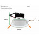 Spot encastrable led cob rond orientable 12w 80 - couleur eclairage au choix 
