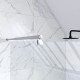 Pack paroi de douche transparent 120cm profile chrome - dim: 120x200cm - freedom 2 120 + barre de fixation freedom 2 telescopic 