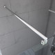 Pack paroi de douche miroir 80cm profile chrome - dim: 80x200cm - freedom 2 mirror 80 + barre de fixation freedom 2 telescopic 