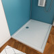 Pack panneaux muraux bleu en aluminium avec profilé d'angle et de finition chrome + receveur a poser - 90 x 120cm - wall'it bleu 90x120 + whiteness ii 120 Aurlane - PACP009 