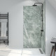 Panneau mural de douche en composite - feuille de pierre et ciment - 90 x 210 cm - ice green 90 