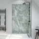 Panneau mural de douche en composite - feuille de pierre et ciment - 90 x 210 cm - ice green 90 