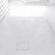 Receveur à poser en matériaux composite SMC – Finition ardoise blanc mat – 80×100 cm – ROCK 2 WHITE Aurlane - FAC694 