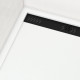 Receveur en acrylique Blanc 80x120x4 cm – Grille Linéaire Noire – WHITENESS II Aurlane - FAC708 