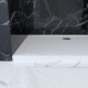 Receveur en acrylique blanc 80x100x4cm - moon rectangular 80 