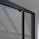 Paroi de douche 2 portes coulissantes 160×200 cm - Verre transparent – Profilé Noir - CRUSH Aurlane - FAC794 