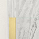 Paroi de douche à l'italienne 90x200 cm verre trempé 8 mm - finition or brossé - freedom 2 gold Aurlane - FAC914 