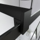 Paroi de douche déco 120x195cm verre anti-calcaire 8mm sérigraphié - barre de fixation noir mat Aurlane - FAC951 