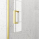 Porte de douche coulissante 140x200cm - profilés or doré brossé - verre trempé 6mm - goldy crush 