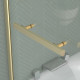 Pare baignoire Rabattable avec porte-serviette 70×120 cm - Profilé Or Brossé - Verre 4 mm Aurlane - FAC967 