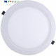Downlight dalle led extra plate ronde blanc 18w - couleur eclairage au choix 