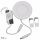 Downlight dalle led extra plate ronde blanc 3w - couleur eclairage : blanc froid 6000k - 8000k 