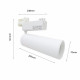 Spot led sur rail 40w binaire triphasé noir - couleur eclairage au choix 