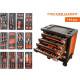 Servante d'atelier 6 tiroirs équipée 144 outils dans 12 modules, fidex-810471 