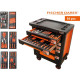 Servante d'atelier 6 tiroirs équipée 56 outils dans 6 modules, fidex-810489 