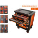 Servante d'atelier 6 tiroirs équipée 32 outils dans 6 modules, fidex-810492 
