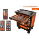 Servante d'atelier 6 tiroirs équipée 14 outils dans 3 modules, fidex-810498 