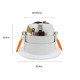 Spot encastrable led cob 5w 80 - couleur eclairage au choix 