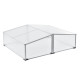 Serre châssis de jardin mossel double relevable 100 x 120 x 40 cm polycarbonate helloshop26 03_0008268 