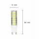 Ampoule led g9 smd2835 7w 220v 75led 360 - couleur eclairage au choix 