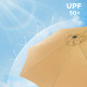 Parasol de jardin diamètre 3 m ombrelle protection upf 50+ toile polyester octogonale inclinable manivelle balcon terrasse piscine plage sans socle taupe 
